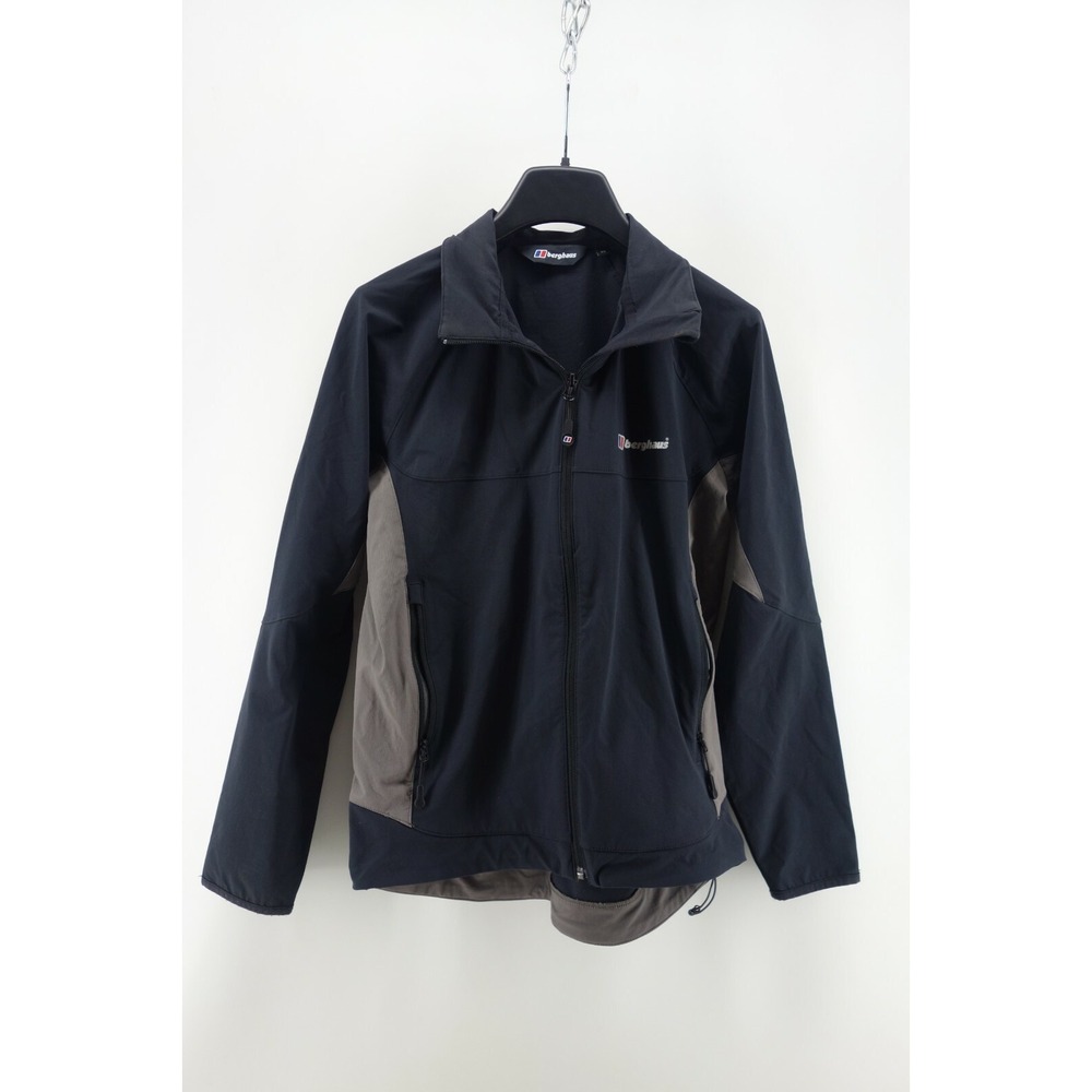 BERGHAUS‎ SELWAY JACKET SOFT SHELL WOMEN'S SIZE SMALL BLACK GRAY WINDBREAKER